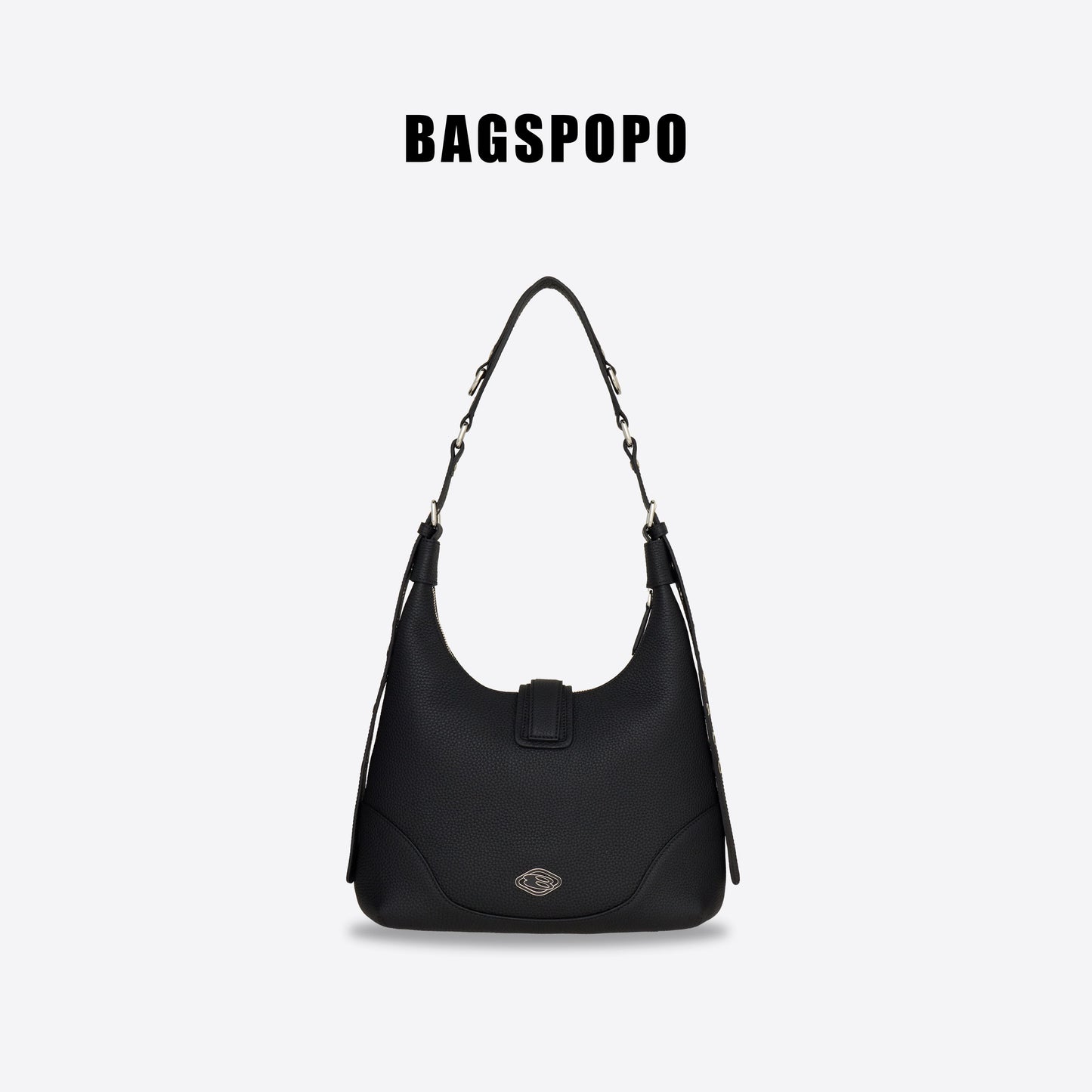Saddle Bag-Metal Patch Shoulder Bag