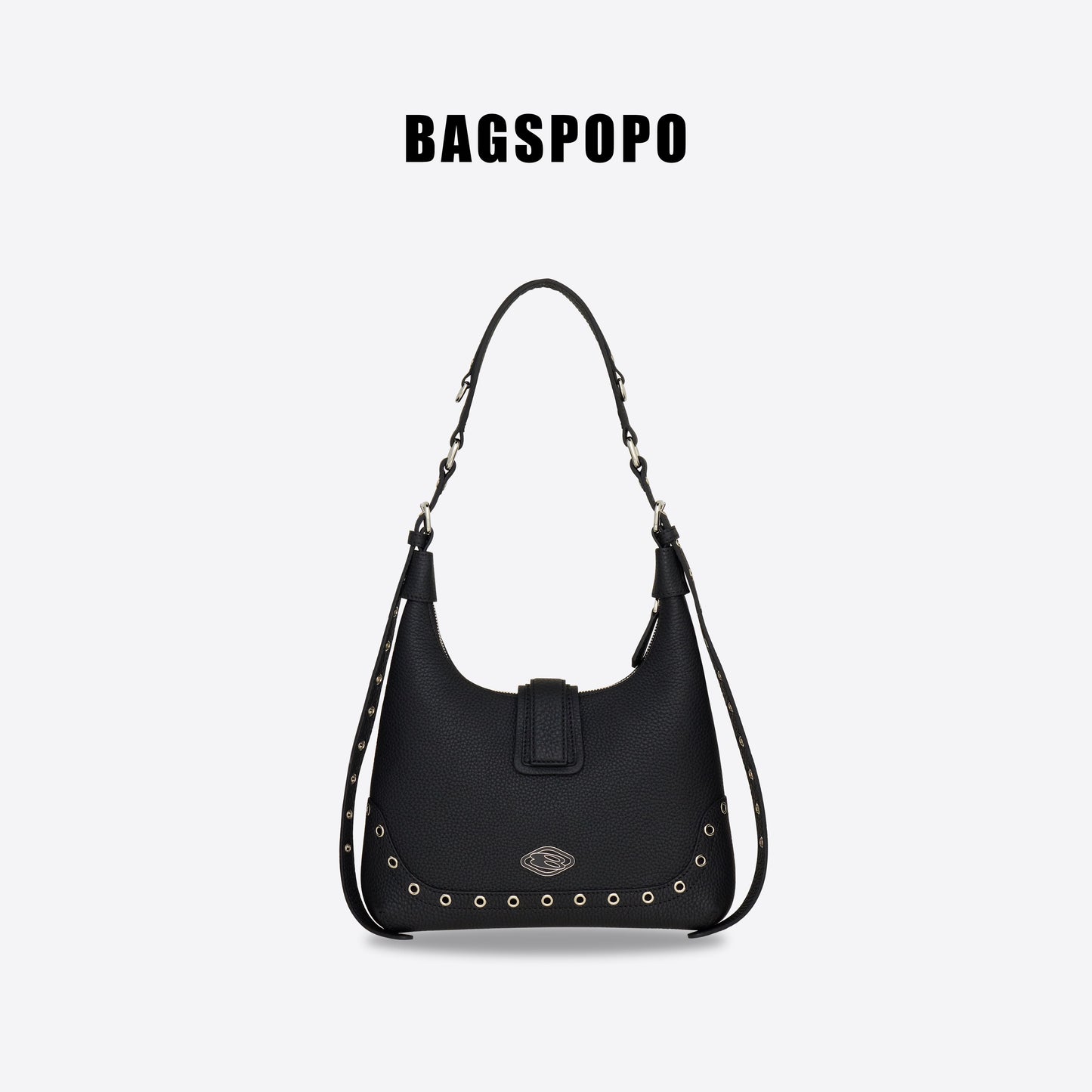 Saddle Bag-Leather Shoulder Bag-BLACK