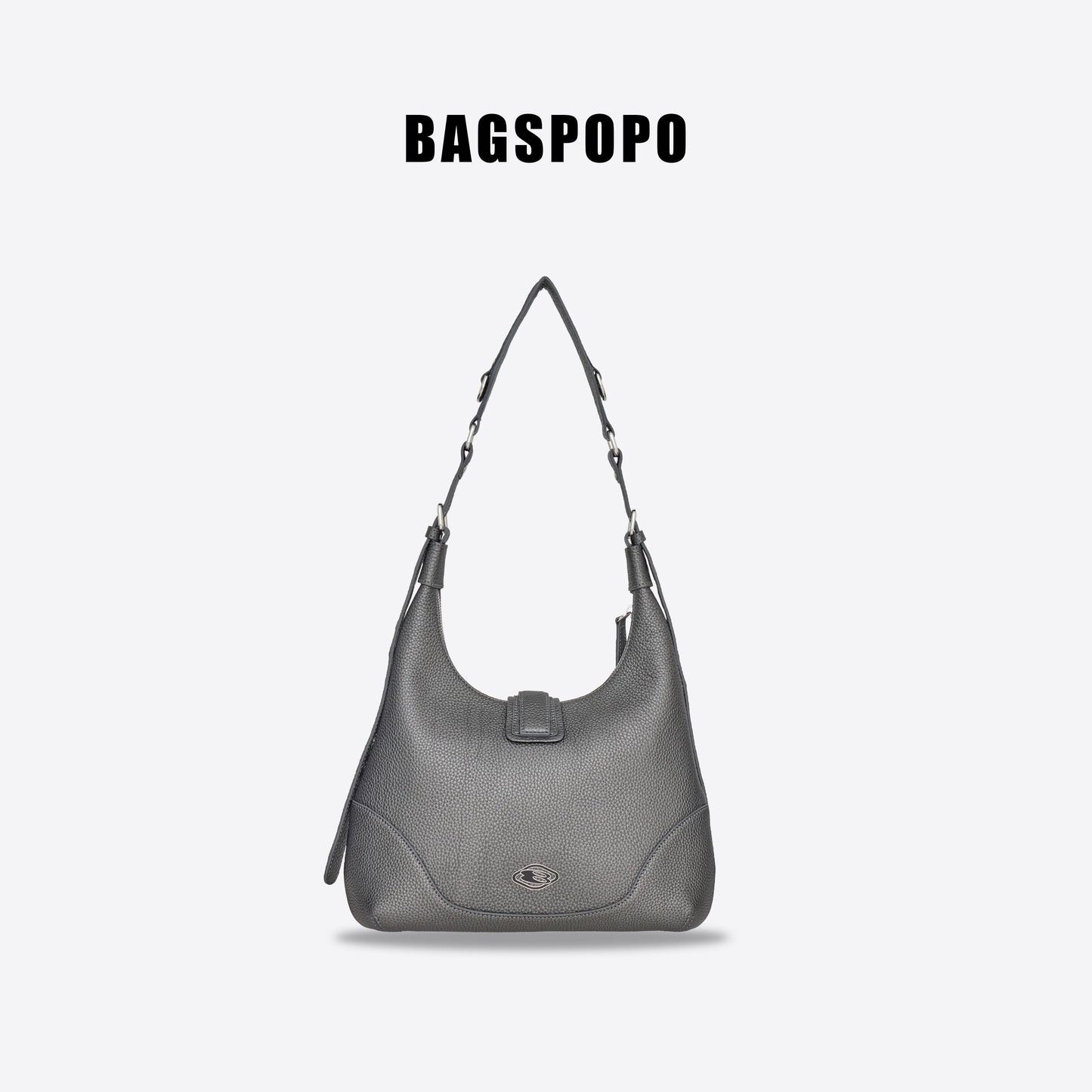 Saddle Bag-Metal Patch Shoulder Bag