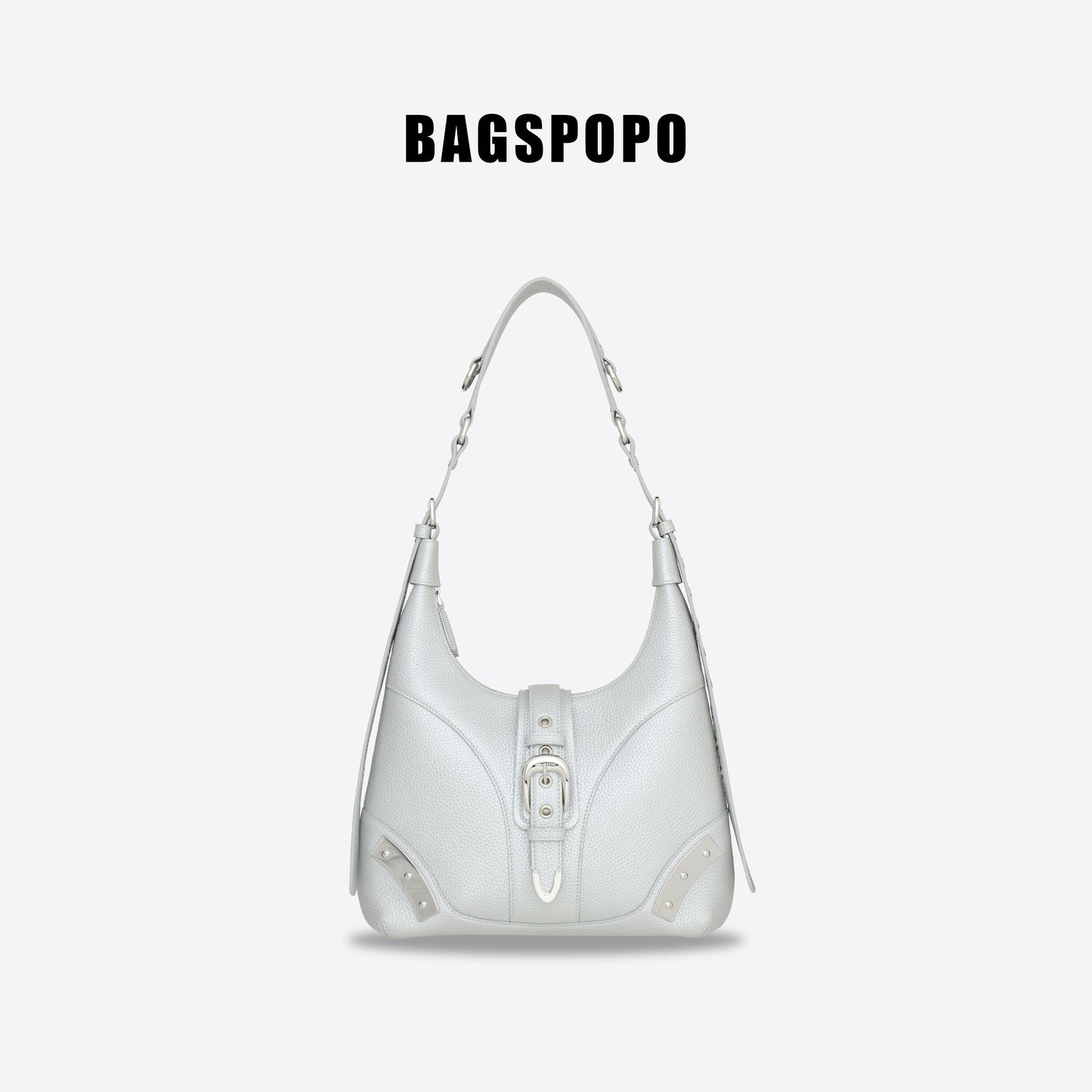 Saddle Bag-Metal Patch Shoulder Bag