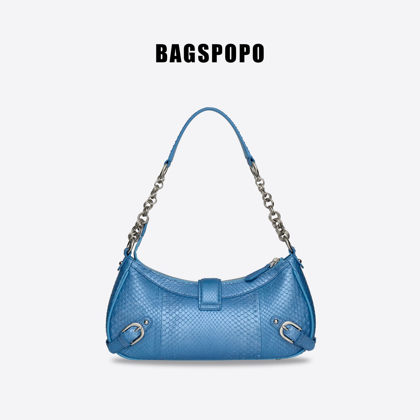 Wonton Bag-Python Leather Shoulder Bag