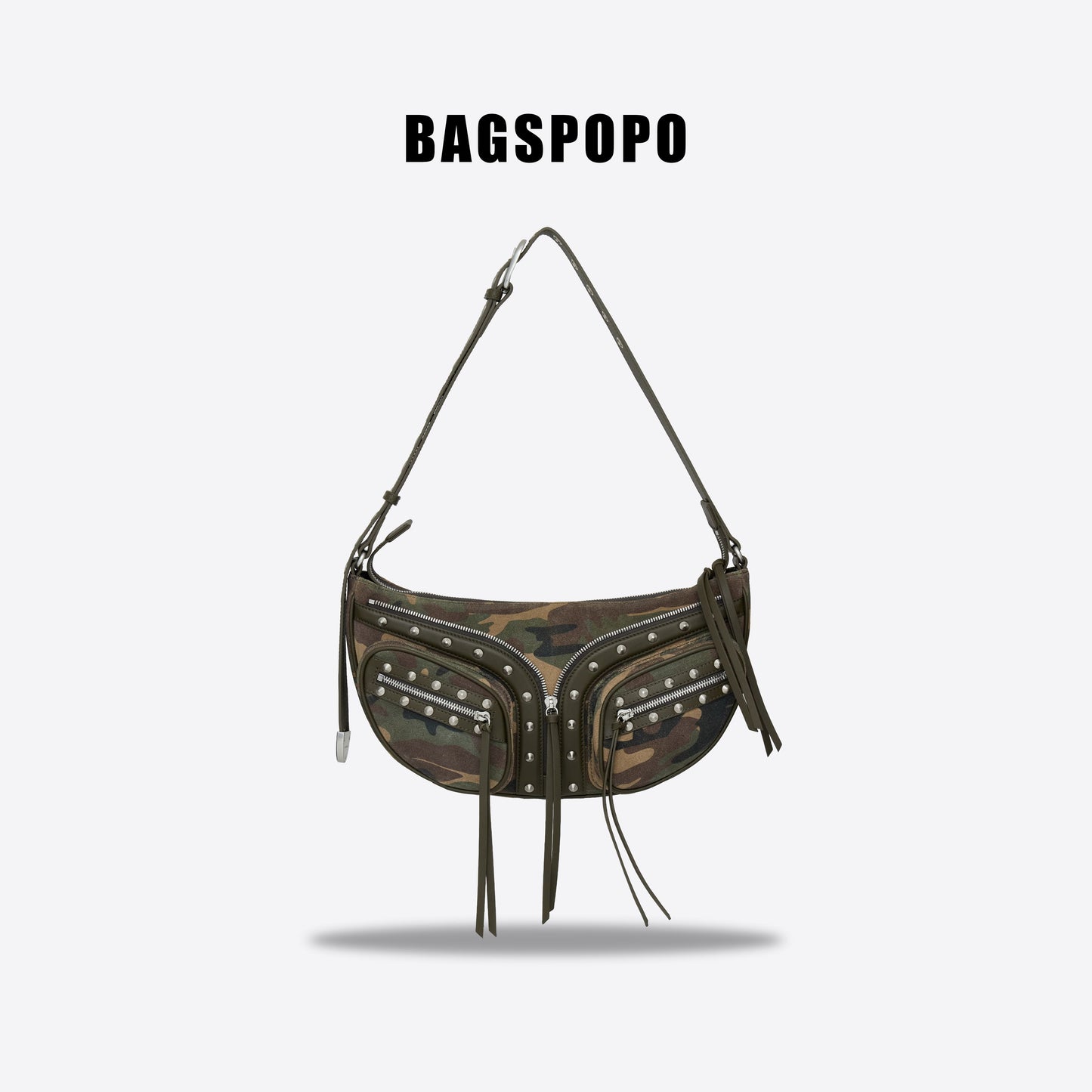Small Chest Bag-Camouflage Suede Cowhide Crossbody Bag