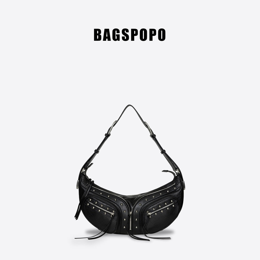 Large Chest Bag-Leather Crossbody Bag