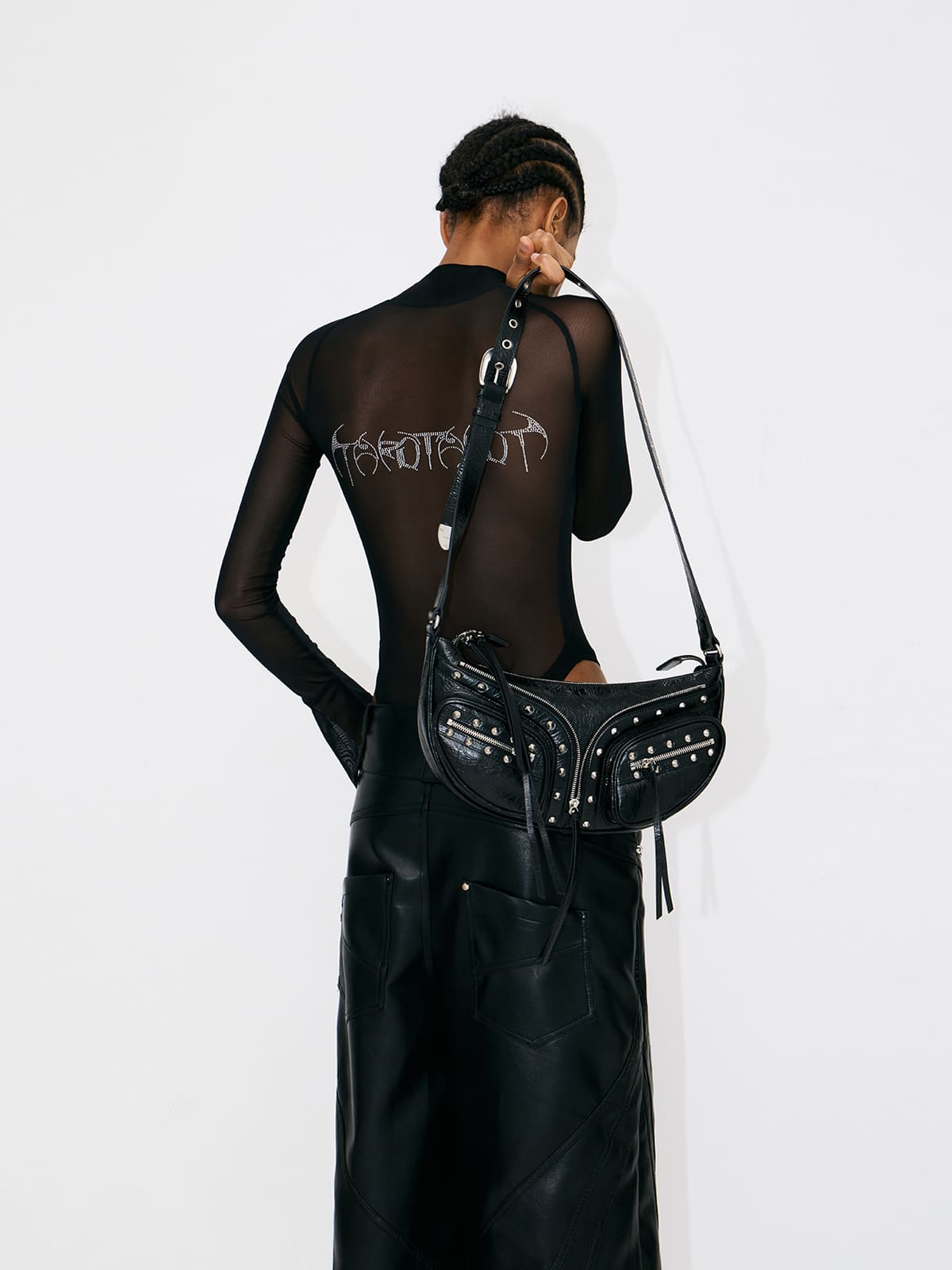 Small Chest Bag-Leather Crossbody Bag