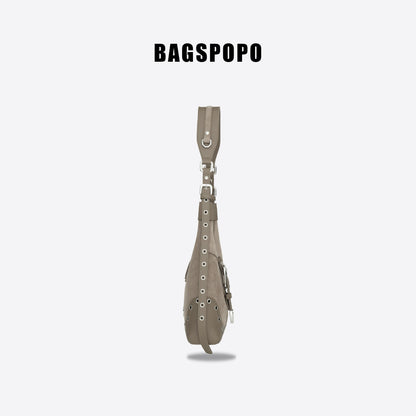 Saddle Bag-Leather Shoulder Bag-APRICOT