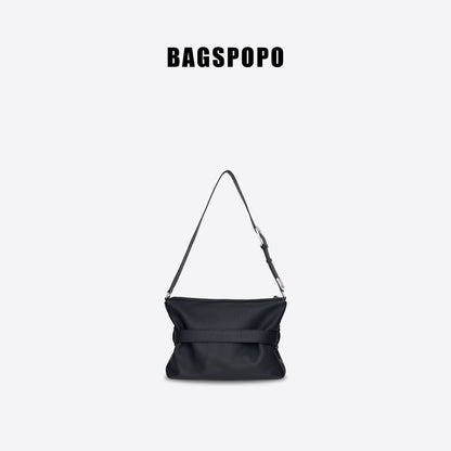 Hobo Bag-Leather Crossbody Bag-BLACK