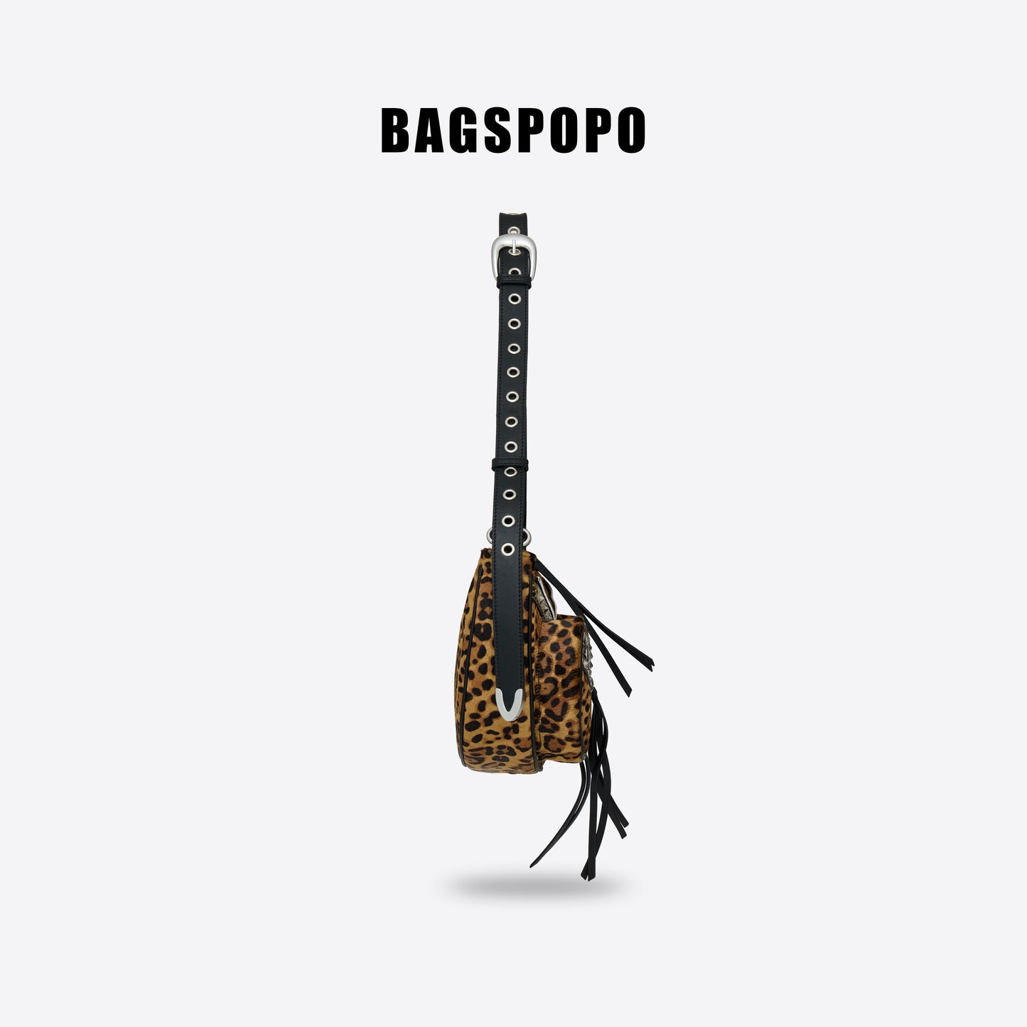Small Chest Bag-Leopard Print Suede Cowhide Crossbody Bag