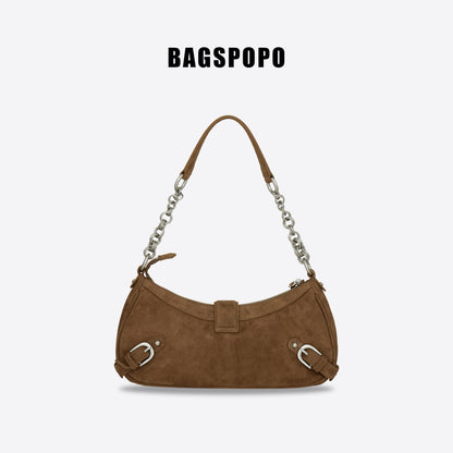 Wonton Bag-Suede Sheepskin Shoulder Bag